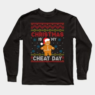 Christmas is my Cheat Day Gingerbread Man Long Sleeve T-Shirt